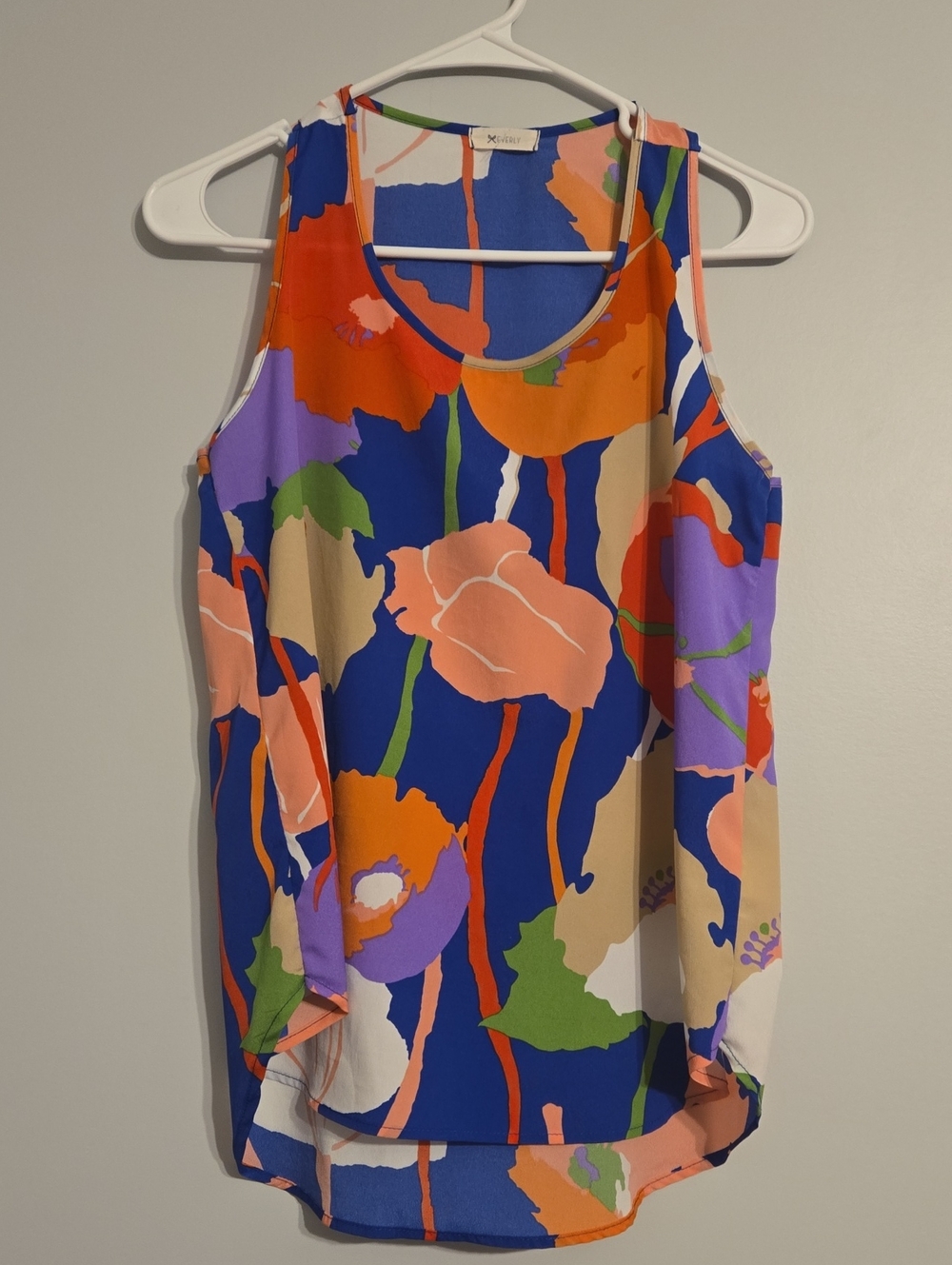 Everly Colorful Floral Flowy Top, Small / Medium